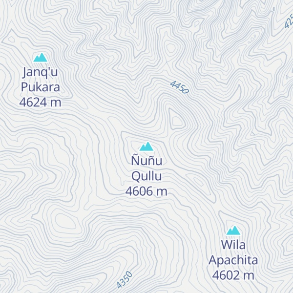 Map of Ñuñu Qullu