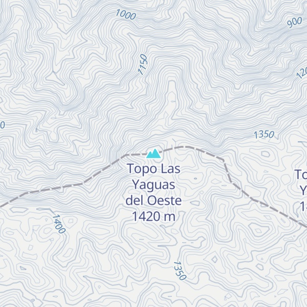 Map of Topo Las Yaguas del Oeste