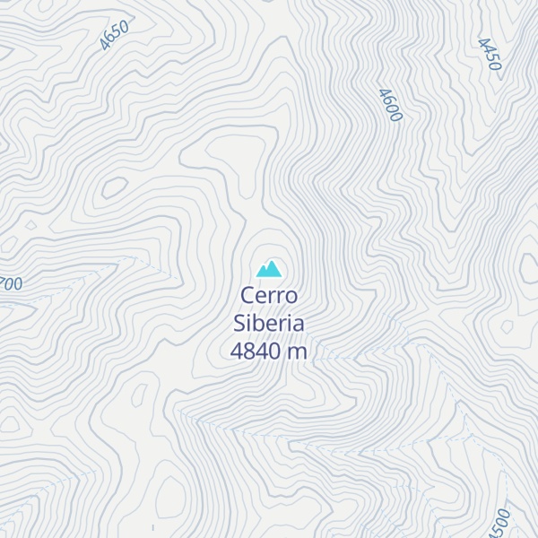 Map of Cerro Siberia