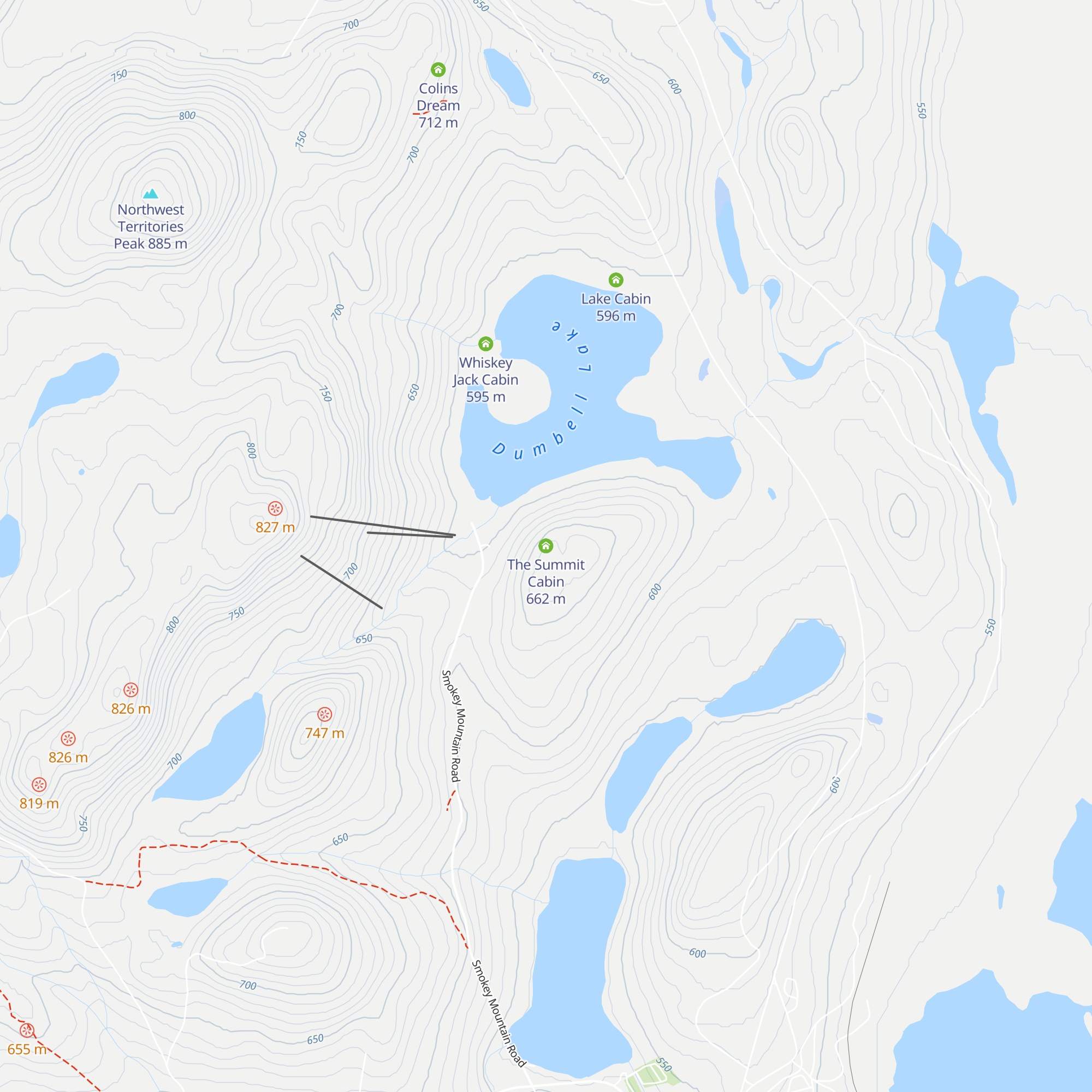 The Summit Cabin map