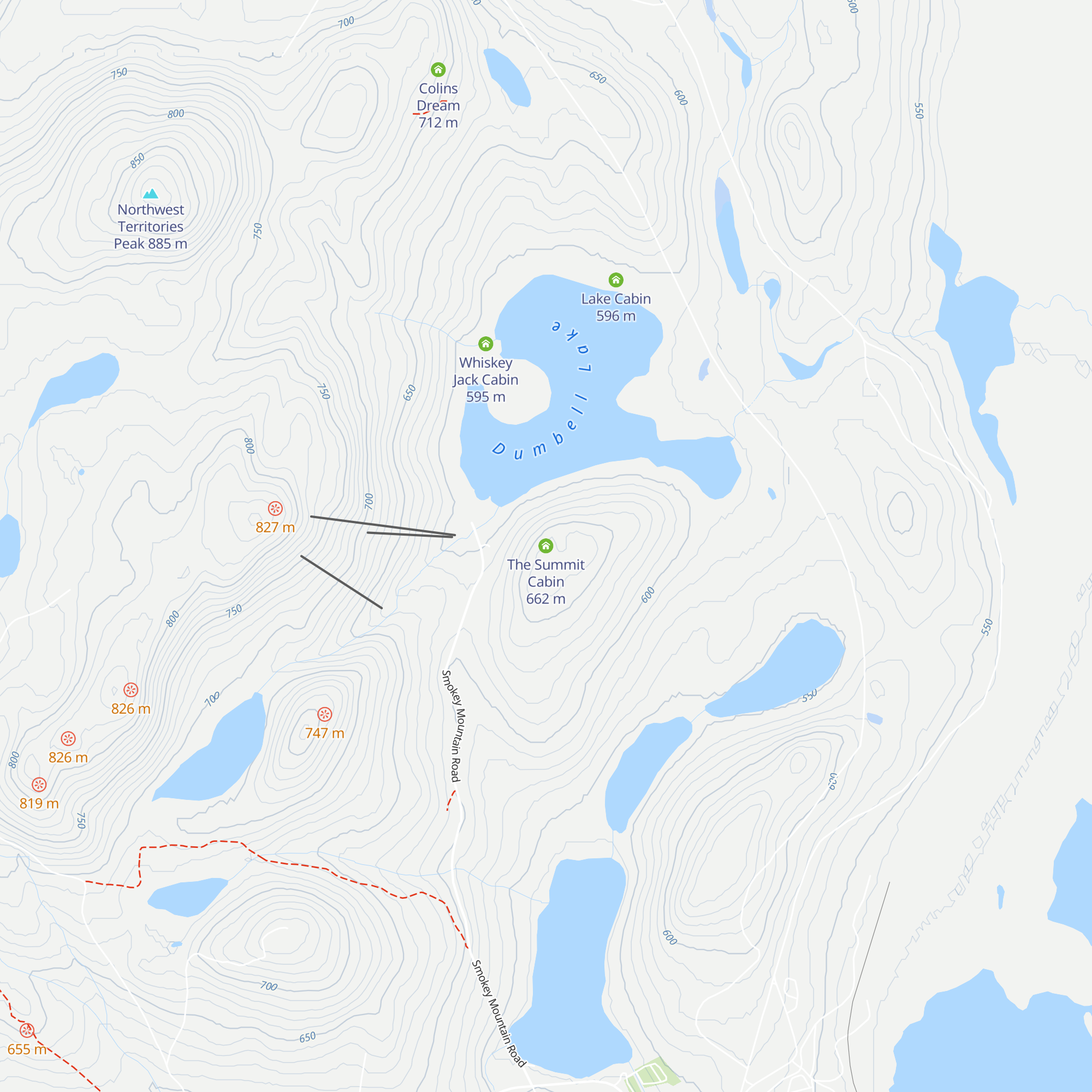 The Summit Cabin map