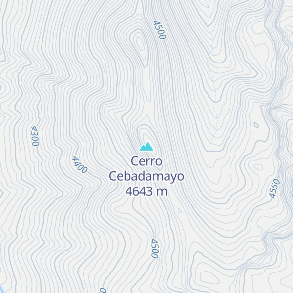 Map of Cerro Cebadamayo