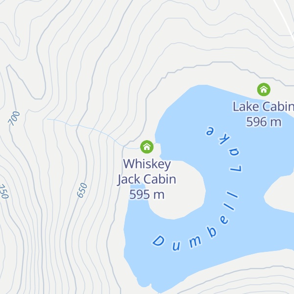 Map of Whiskey Jack Cabin