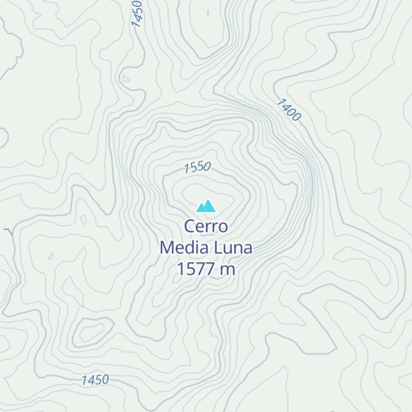 Map of Cerro Media Luna