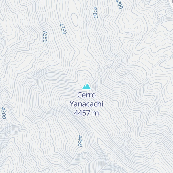 Map of Cerro Yanacachi