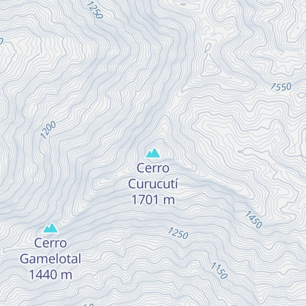 Map of Cerro Curucutí