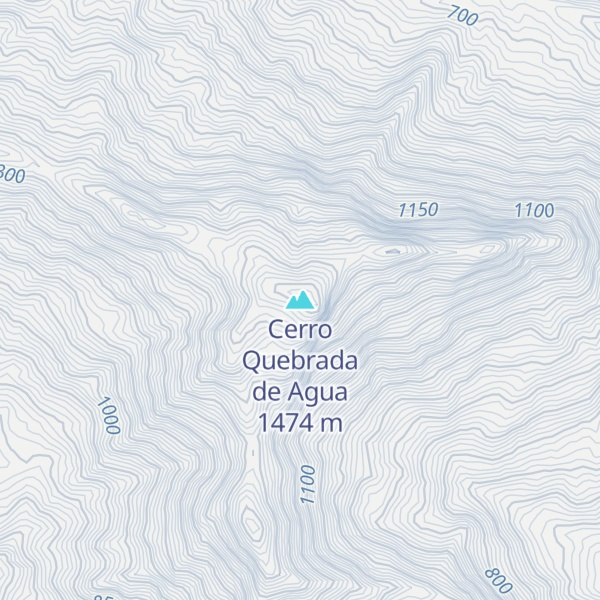 Map of Cerro Quebrada de Agua