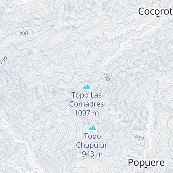 Map of Topo Las Comadres