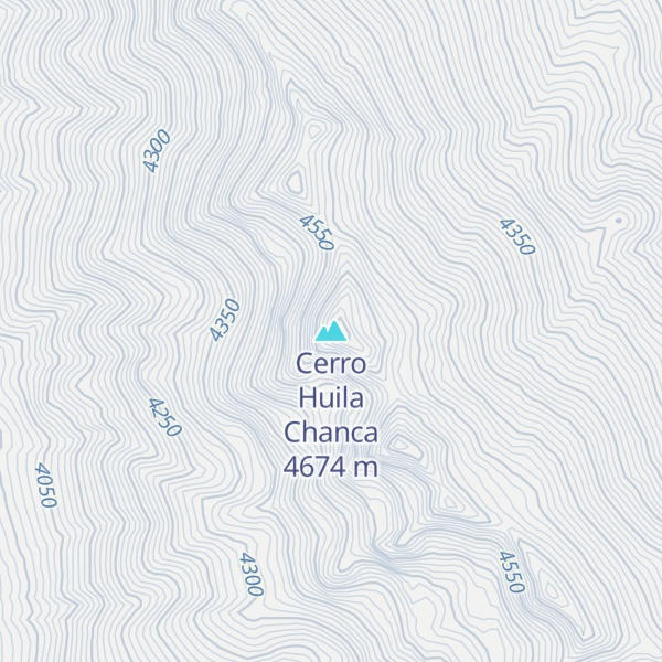 Map of Cerro Huila Chanca
