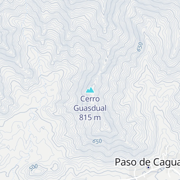 Map of Cerro Guasdual