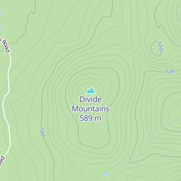 Map of Divide Mountains