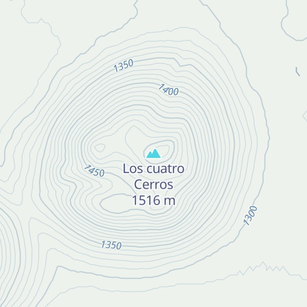 Map of Los cuatro Cerros