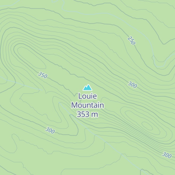 Map of Louie Mountain