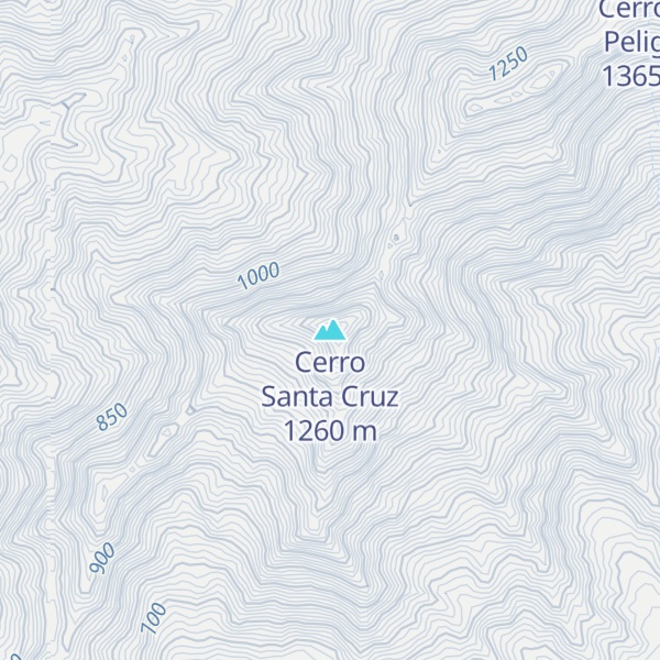 Map of Cerro Santa Cruz