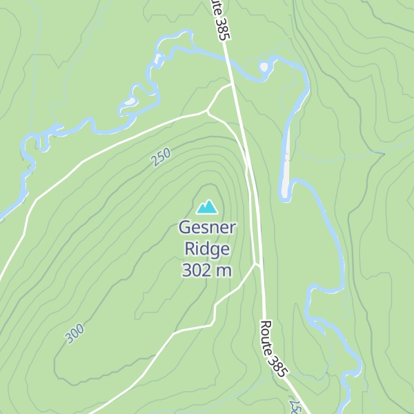 Map of Gesner Ridge