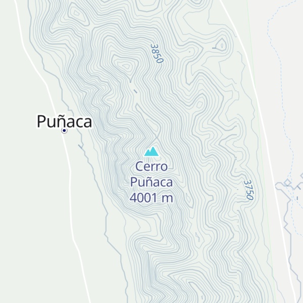 Map of Cerro Puñaca