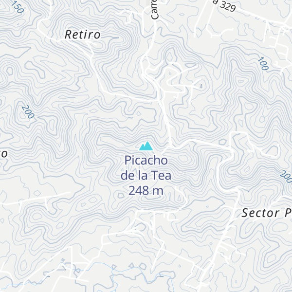 Map of Picacho de la Tea