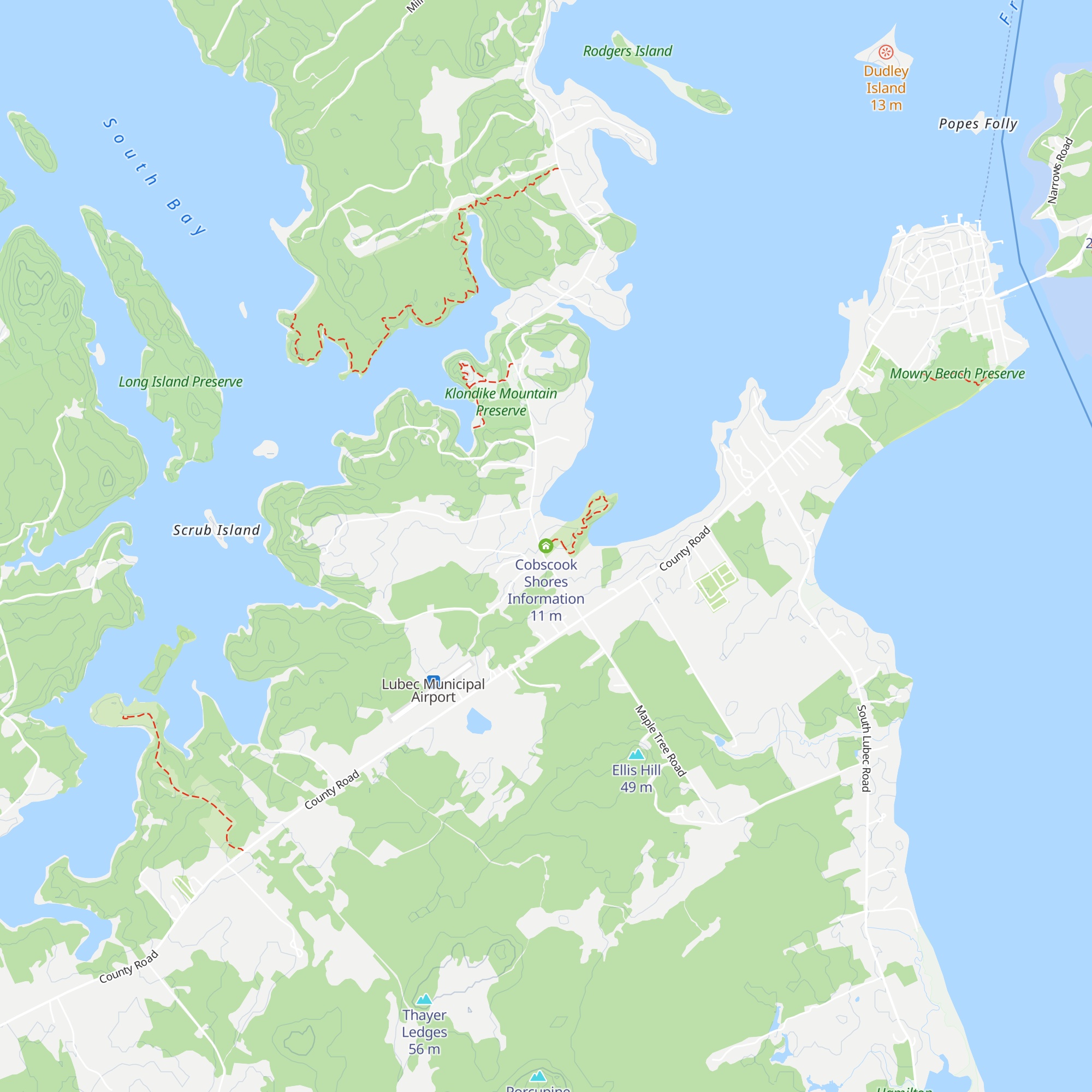 Cobscook Shores Information map
