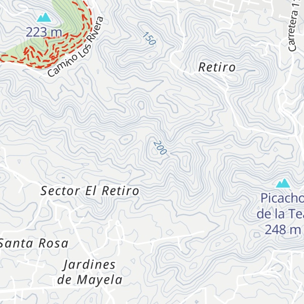 Map of Cerro El Retiro