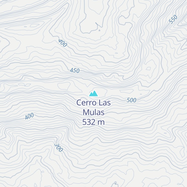Map of Cerro Las Mulas