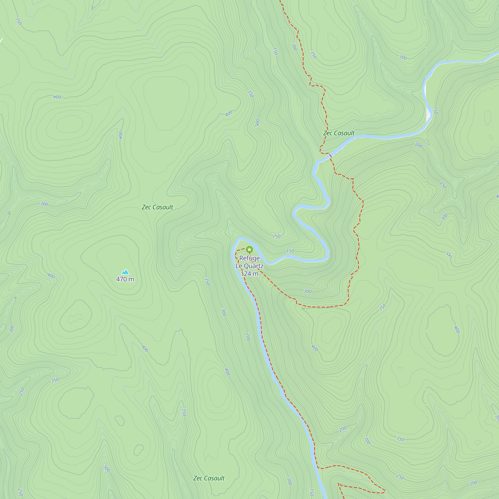 Refuge Le Quartz map
