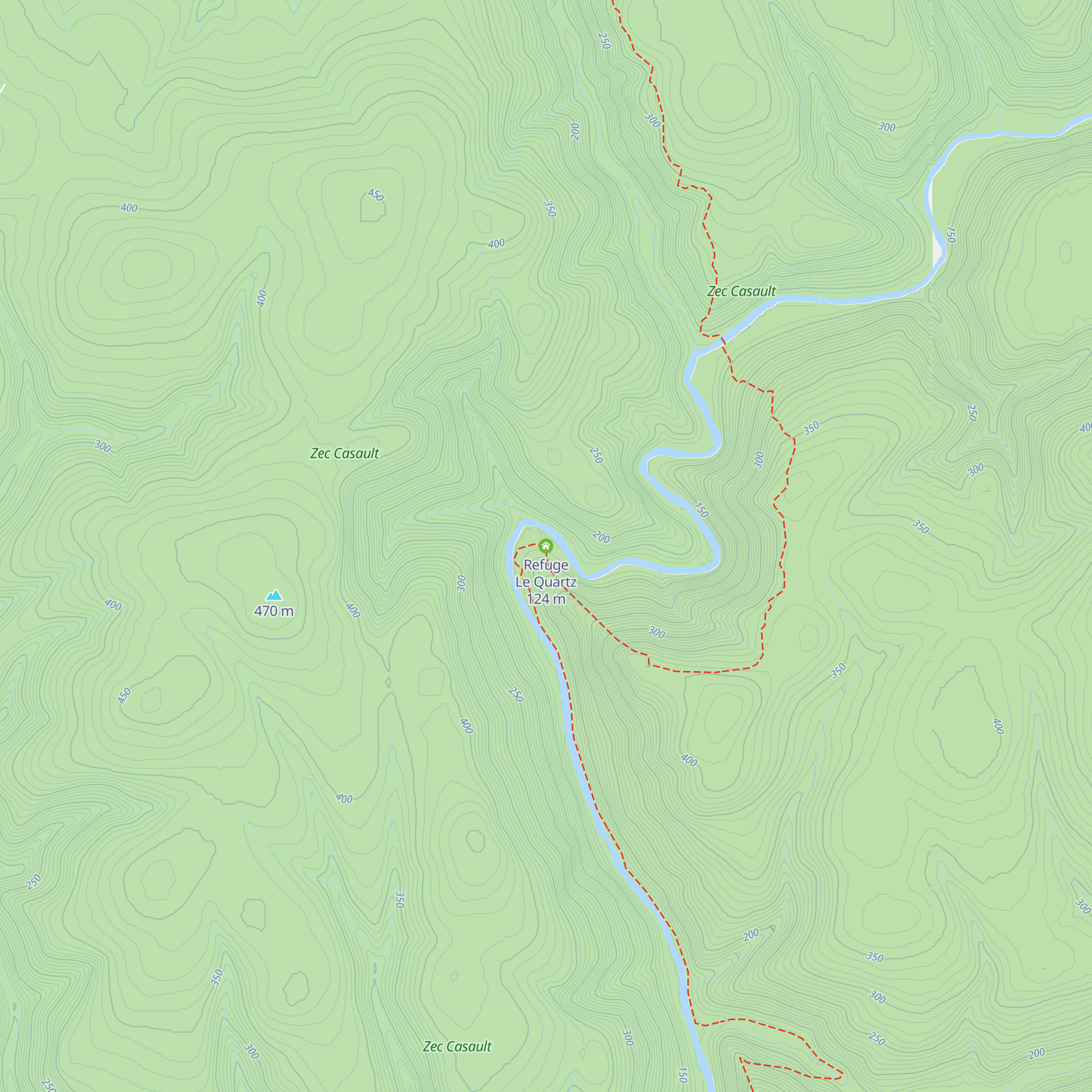 Refuge Le Quartz map