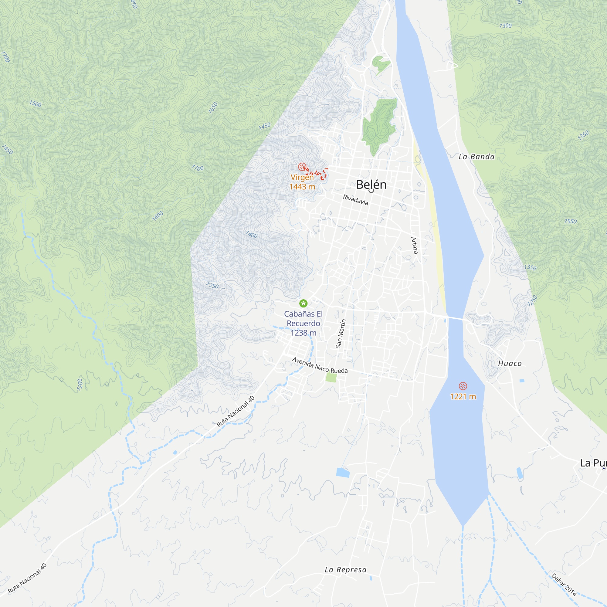 Cabañas El Recuerdo map
