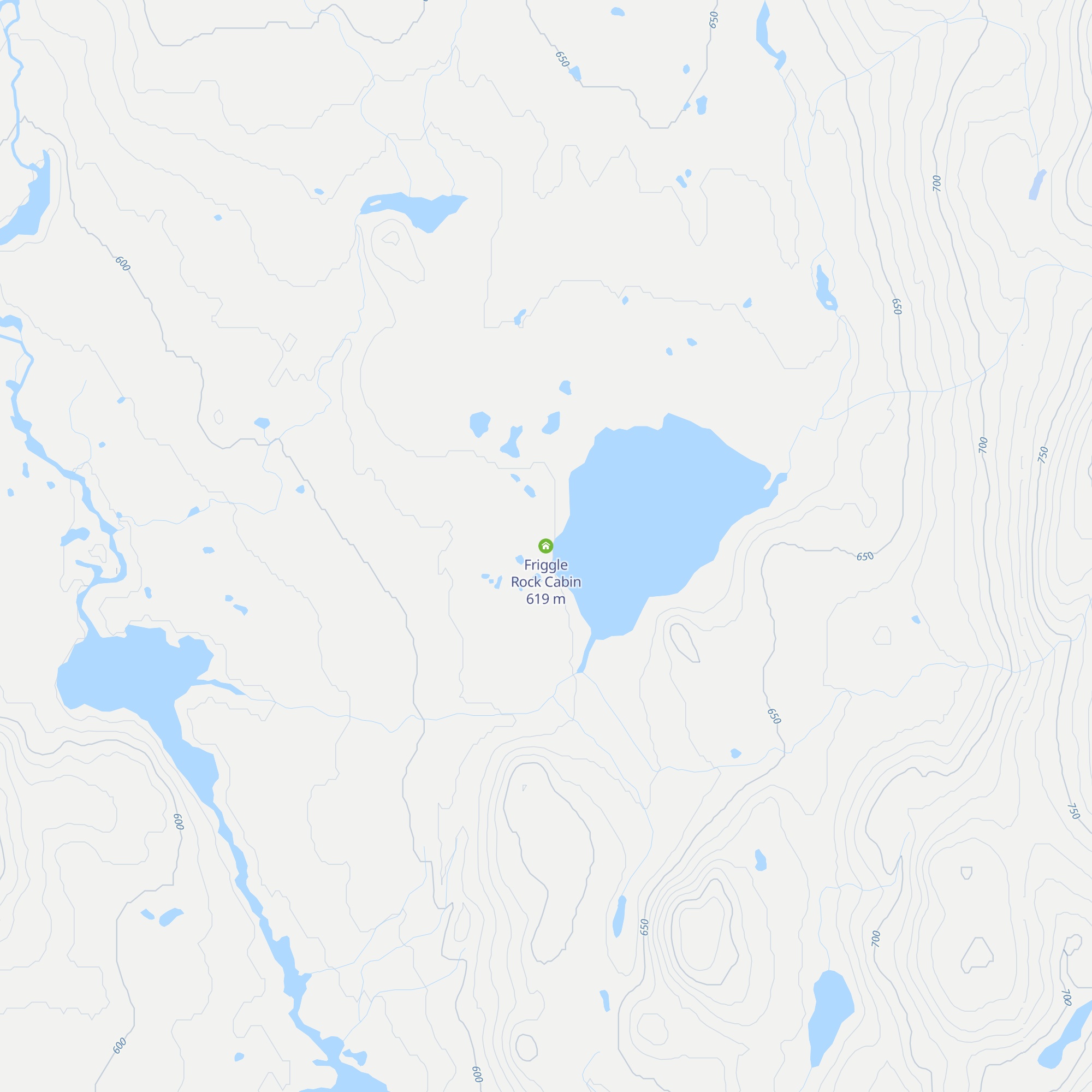 Friggle Rock Cabin map