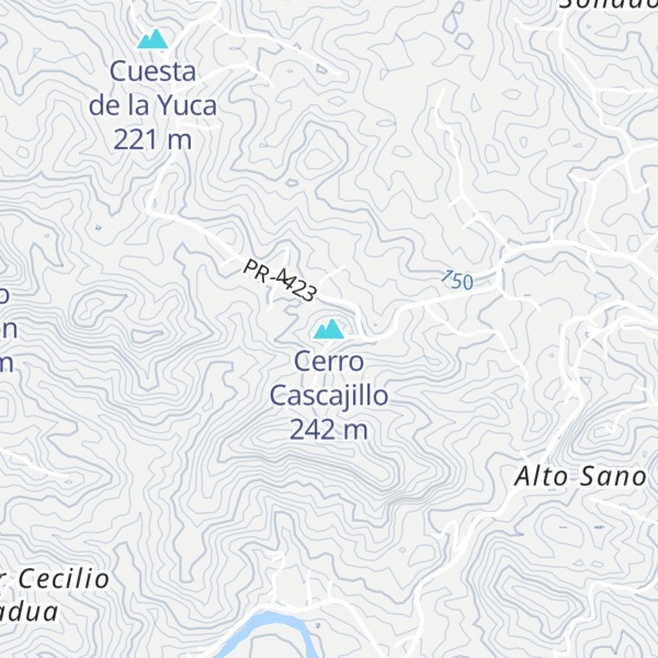 Map of Cerro Cascajillo