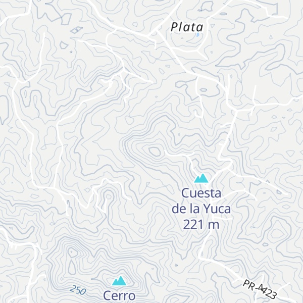 Map of Cerro de las Velas