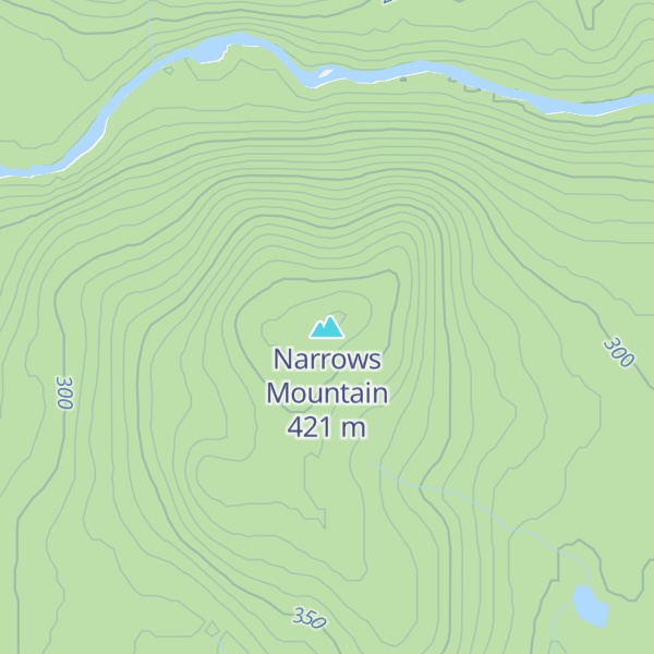 Map of Narrows Mountain