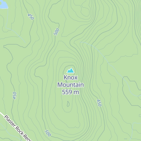Map of Knox Mountain