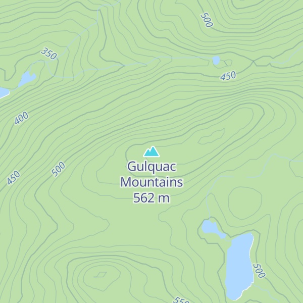 Map of Gulquac Mountains