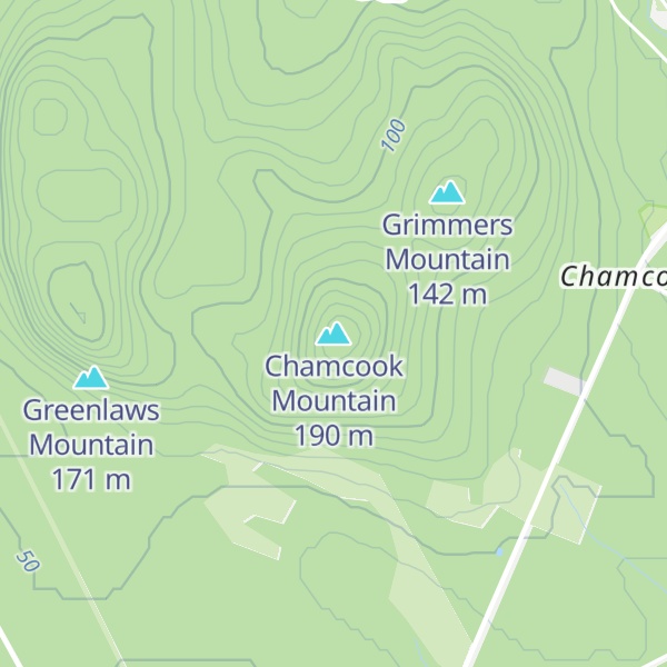 Map of Chamcook Mountain