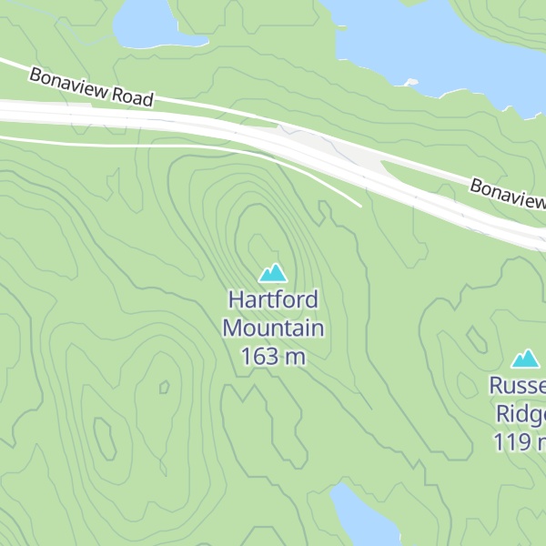 Map of Hartford Mountain