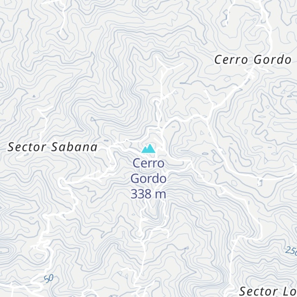 Map of Cerro Gordo