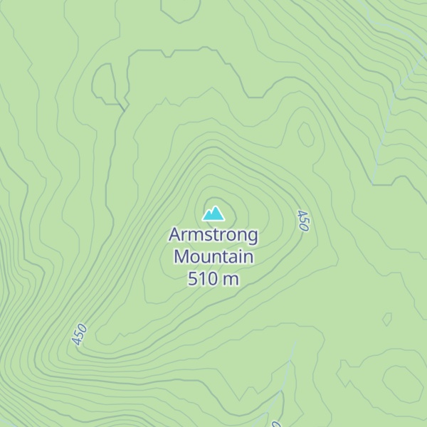 Map of Armstrong Mountain