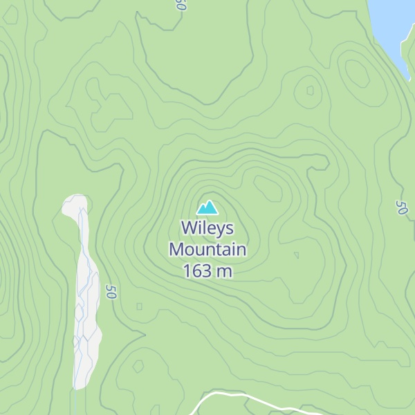 Map of Wileys Mountain