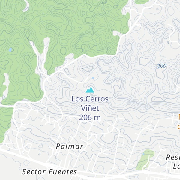 Map of Los Cerros Viñet