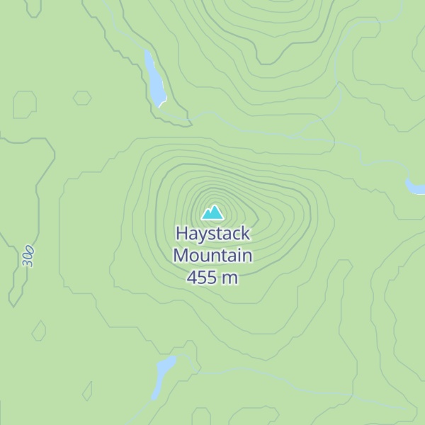 Map of Haystack Mountain