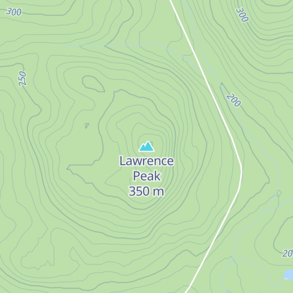 Map of Lawrence Peak