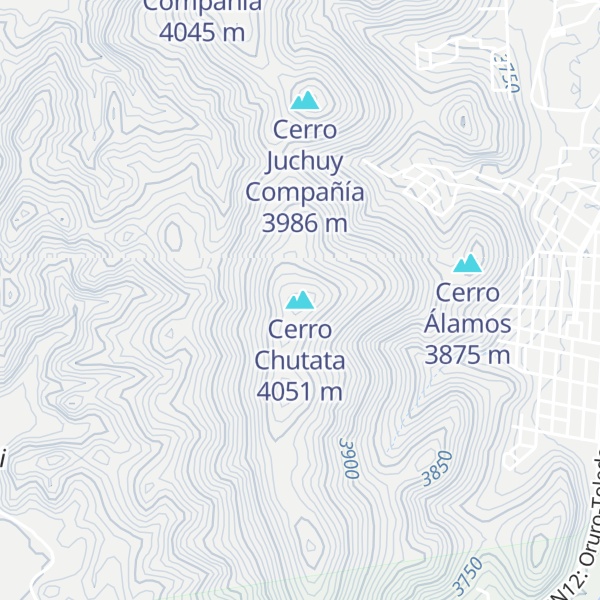 Map of Cerro Chutata