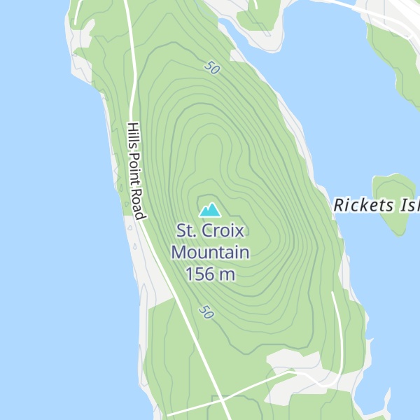 Map of St. Croix Mountain
