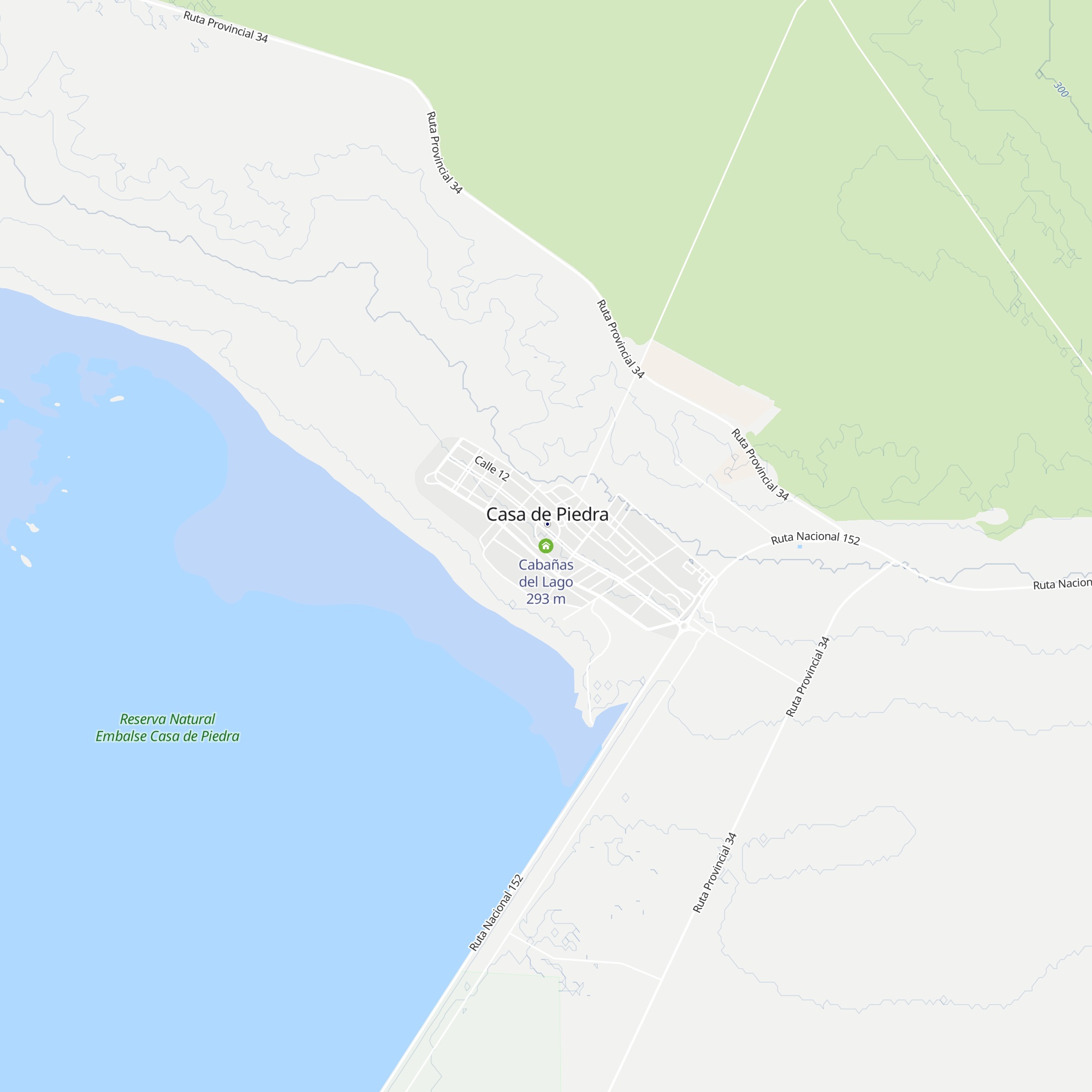 Cabañas del Lago map