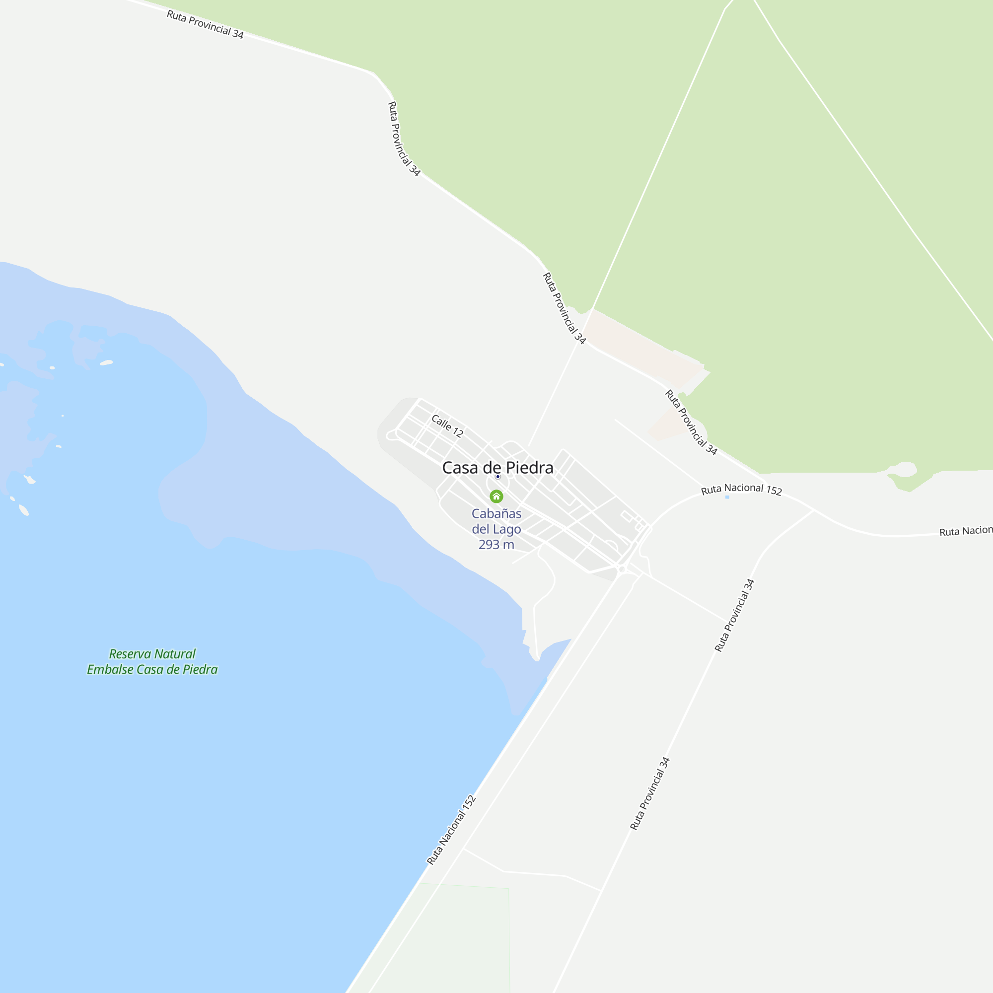 Cabañas del Lago map