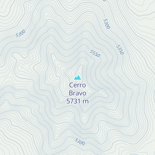 Map of Cerro Bravo
