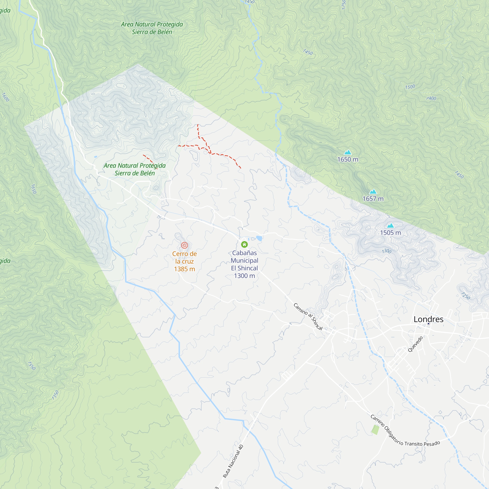 Cabañas Municipal El Shincal map