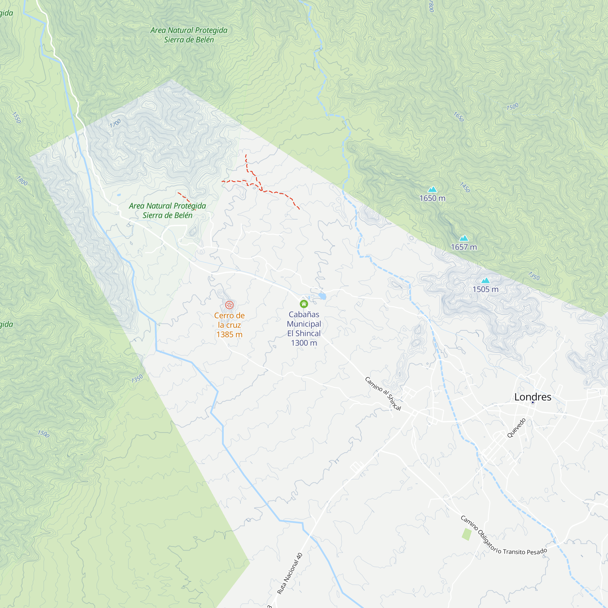 Cabañas Municipal El Shincal map