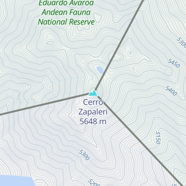 Map of Cerro Zapaleri