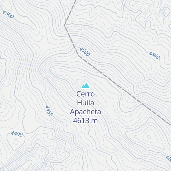 Map of Cerro Huila Apacheta